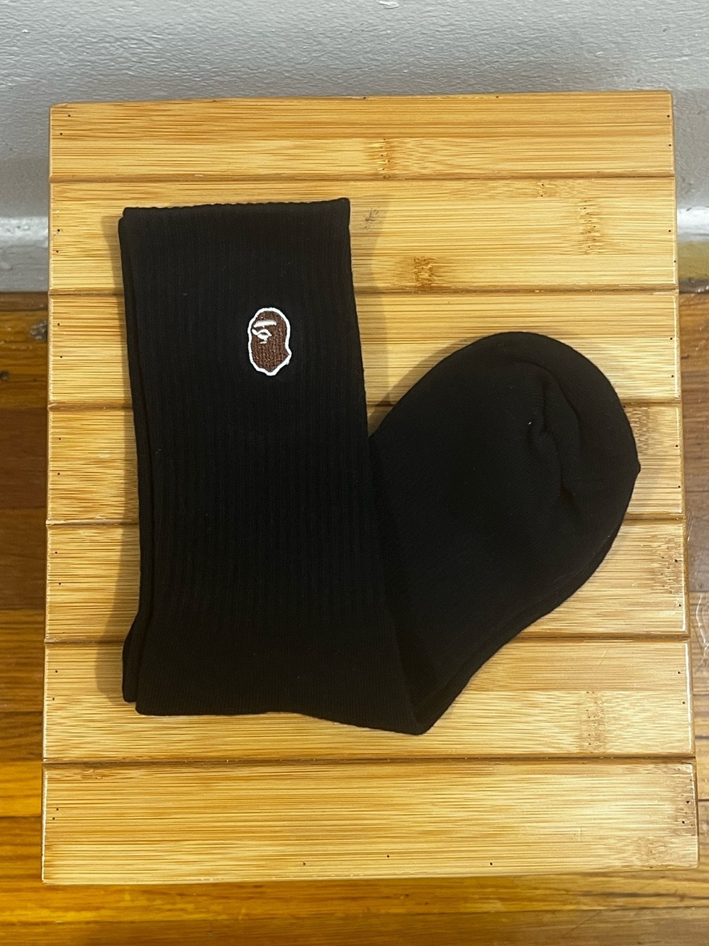 A Bathing Ape BAPE Cotton Blend Socks Black Streetwear Athleisure Lounge